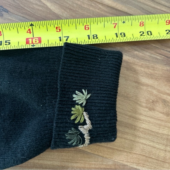 Lucky Brand Crane Embroidery Cottagecore Cardigan Lambswool Blend Soft Knit Sz S - Picture 8 of 12